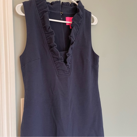 Lily Pulitzer Tisbury Shift Dress Navy | Size M - Picture 3 of 10